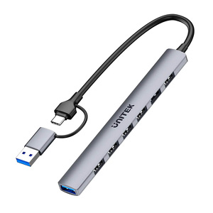 Miniatura produktu: HUB USB-A/C 7w1 USB A z adapterem USB A 5 Gbps Unitek