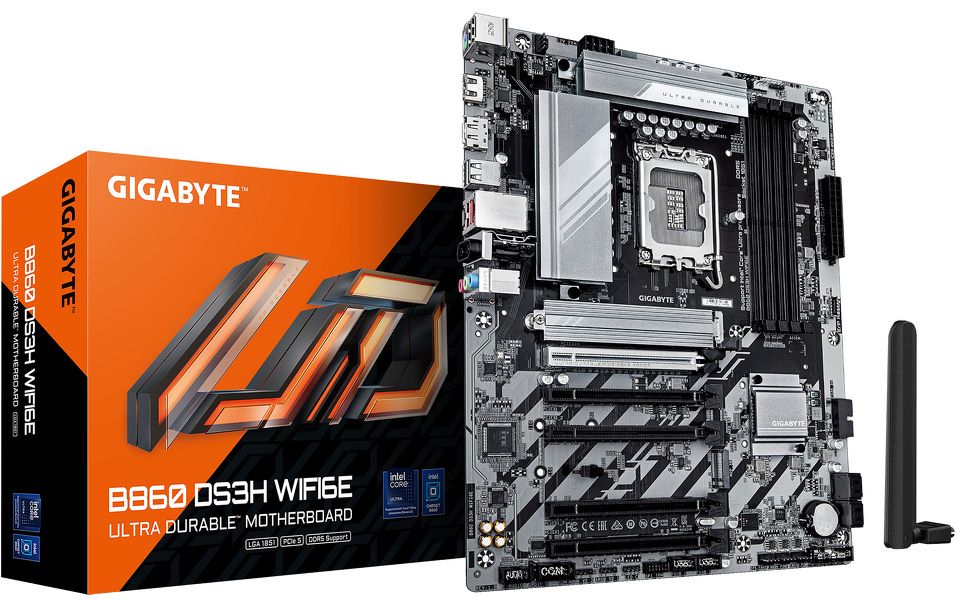 Zdjęcie produktu: Płyta główna Gigabyte B860 DS3H WIFI6E DDR5 LGA1851 Zdjęcie produktu: Płyta główna Gigabyte B860 DS3H WIFI6E DDR5 LGA1851