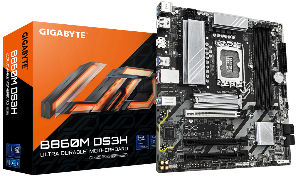 Zdjęcie produktu: Płyta główna Gigabyte B860M DS3H DDR5 LGA1851 Zdjęcie produktu: Płyta główna Gigabyte B860M DS3H DDR5 LGA1851
