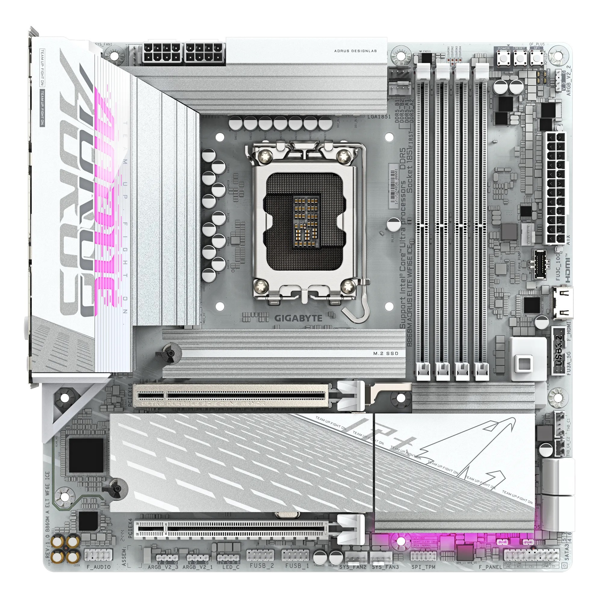 Gigabyte B860M AORUS ELITE WF6E ICE DDR5 LGA1851 Gigabyte B860M AORUS ELITE WF6E ICE DDR5 LGA1851
