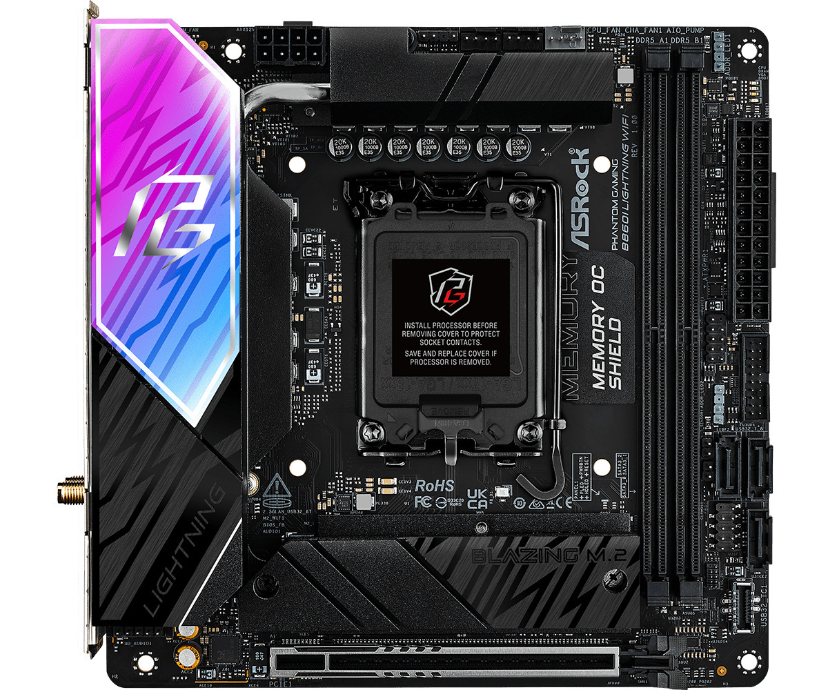 Płyta główna ASRock B860I LIGHTNING WIFI DDR5 LGA1851 Płyta główna ASRock B860I LIGHTNING WIFI DDR5 LGA1851