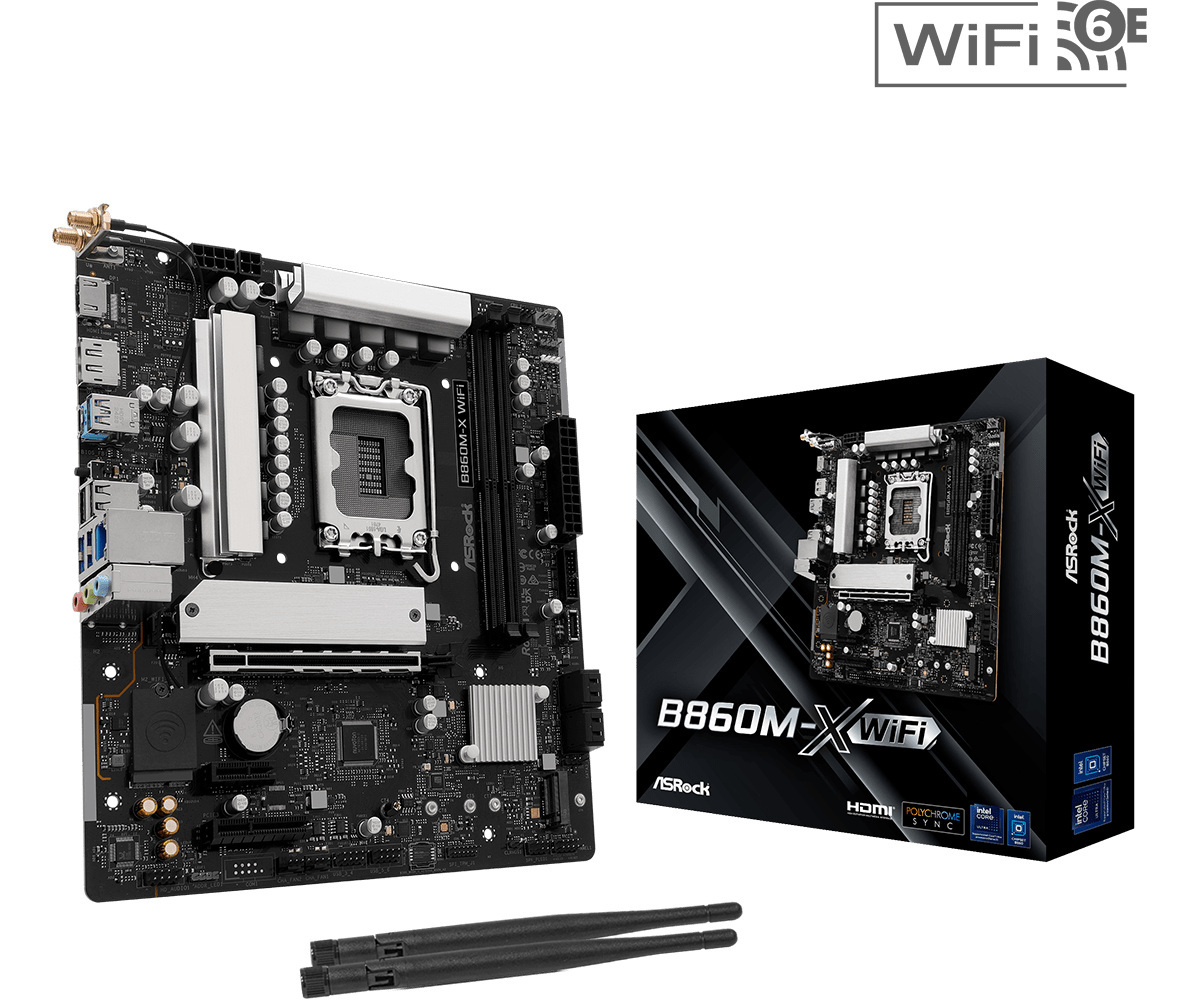 Płyta główna ASRock B860M-X WIFI DDR5 LGA1851 Płyta główna ASRock B860M-X WIFI DDR5 LGA1851