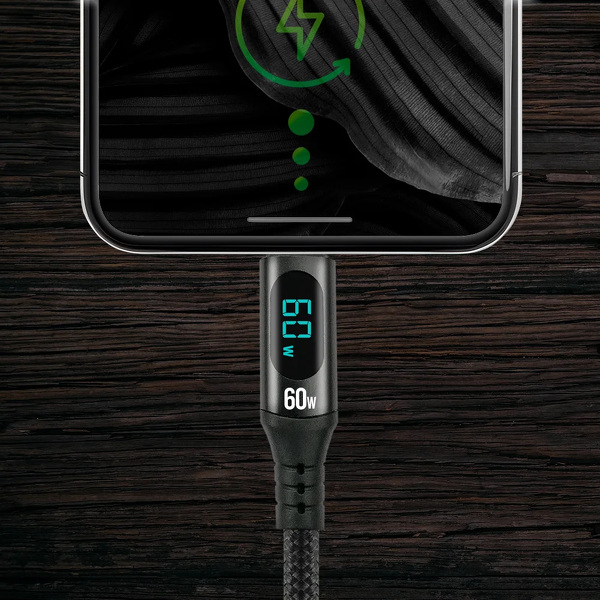 Zdjęcie produktu: Kabel USB-C PD LCD 200cm everActive CBB-2PDL 2m czarny