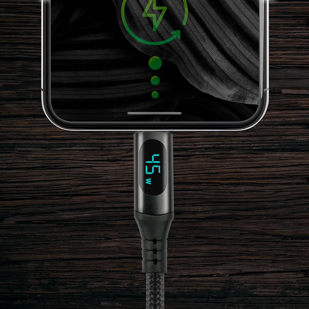 Kabel USB-C PD LCD 300cm everActive CBB-3PDL 3m czarny Kabel USB-C PD LCD 300cm everActive CBB-3PDL 3m czarny