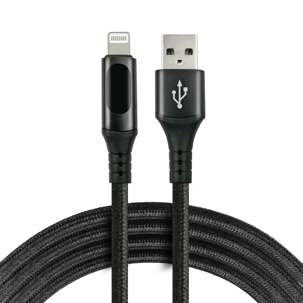 Kabel pleciony everActive USB-Lightning LCD CBB-1IBL 1m