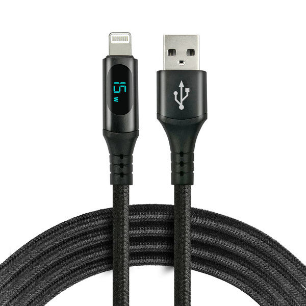 Zdjęcie produktu: Kabel pleciony everActive USB-Lightning LCD CBB-1IBL 1m