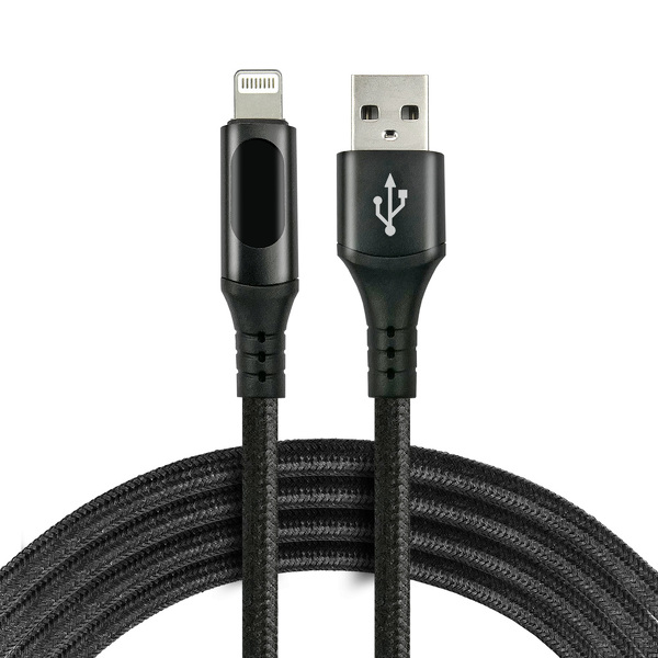 Zdjęcie produktu: Kabel pleciony everActive USB-Lightning LCD CBB-1IBL 1m