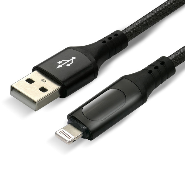 Zdjęcie produktu: Kabel pleciony everActive USB-Lightning LCD CBB-1IBL 1m