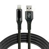 Miniatura zdjęcia: Kabel pleciony everActive USB-Lightning LCD CBB-1IBL 1m