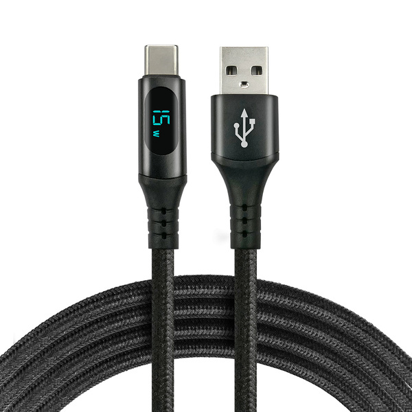 Zdjęcie produktu: Kabel pleciony everActive USB-USB-C / Typ-C LCD 1m czarny