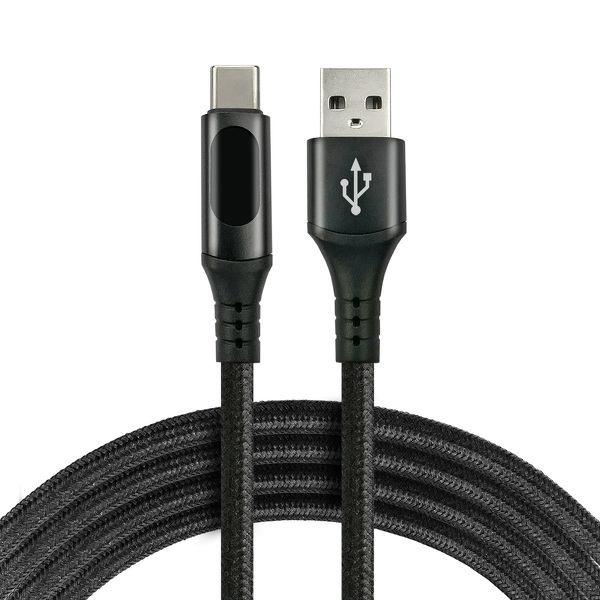 Zdjęcie produktu: Kabel pleciony everActive USB-USB-C / Typ-C LCD 1m czarny