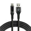 Miniatura zdjęcia: Kabel pleciony everActive USB-USB-C / Typ-C LCD 1m czarny