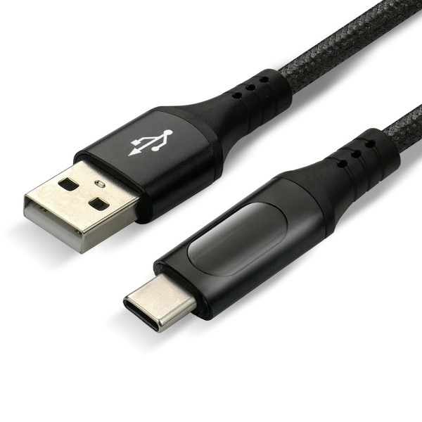Zdjęcie produktu: Kabel pleciony everActive USB-USB-C / Typ-C LCD 2m czarny