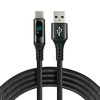 Miniatura zdjęcia: Kabel pleciony everActive USB-USB-C / Typ-C LCD 2m czarny