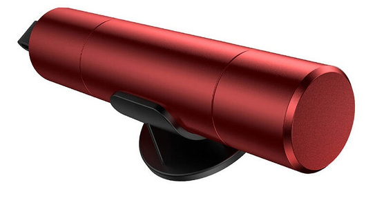 Miniatura produktu: Akcesorium samochodowe Baseus 2w1 młotek do szyb + nóż do pasów - czerwony (CRSFH-09)