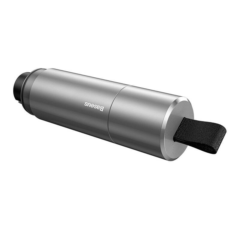 Akcesorium samochodowe Baseus 2w1 młotek do szyb + nóż do pasów -  srebrny (CRSFH-0S)