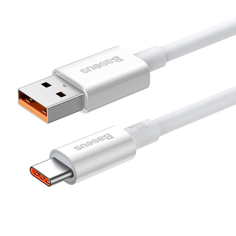 Kabel przewód USB Typ-C 1m Baseus Superior 100W biały