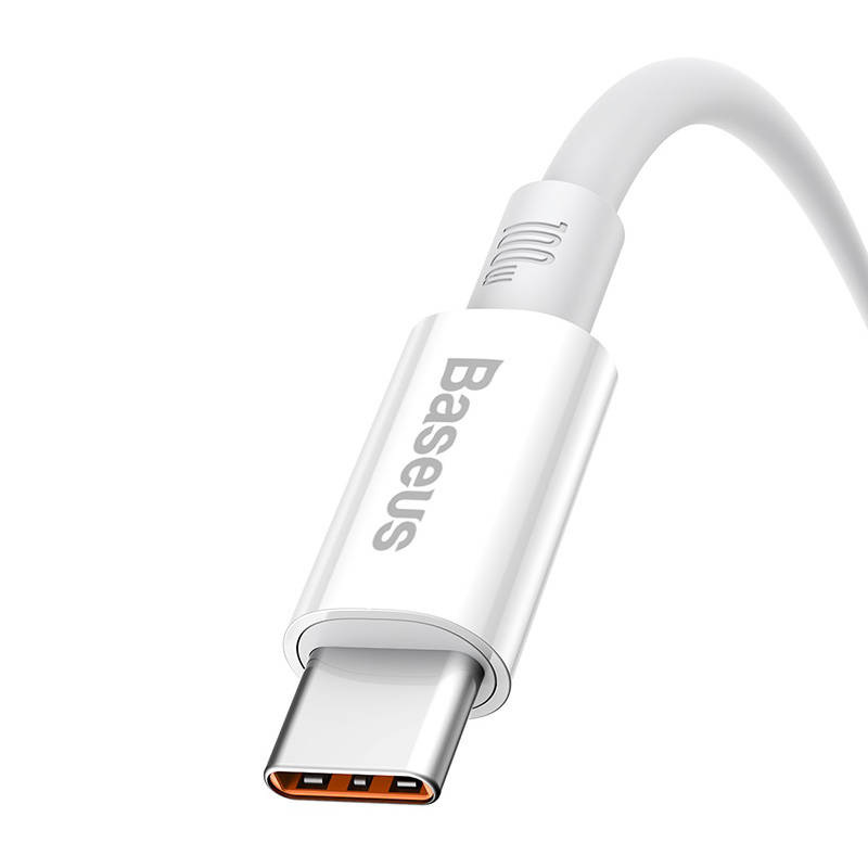 Kabel przewód USB Typ-C 25cm Baseus Superior 100W biały