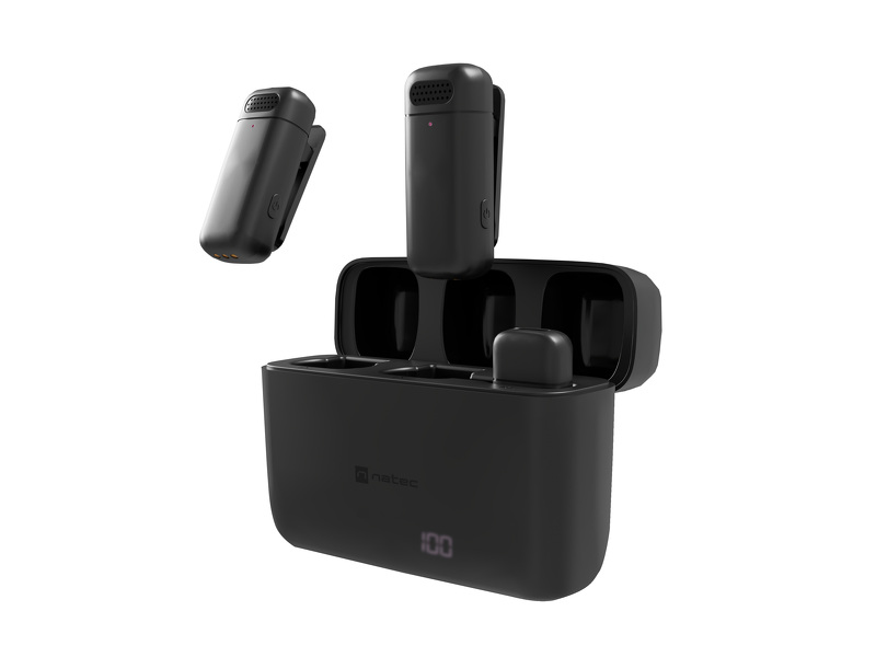 Zdjęcie produktu: Mikrofon Natec Hopper krawatowy bezprzewodowy USB-C (2 szt)