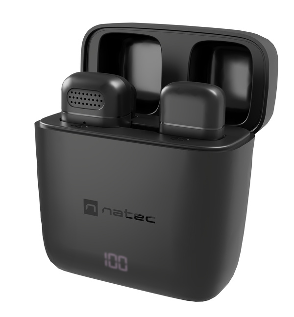 Zdjęcie produktu: Mikrofon Natec Hopper krawatowy bezprzewodowy Lightning