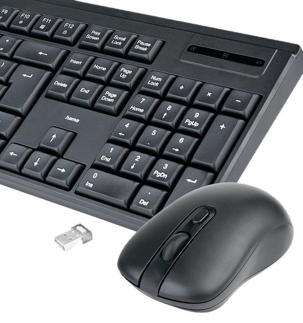 Zdjęcie produktu: Zestaw bezprzewodowy klawiatura i mysz komputerowa zestaw Hama WKM-200 QWERTY Assist AI