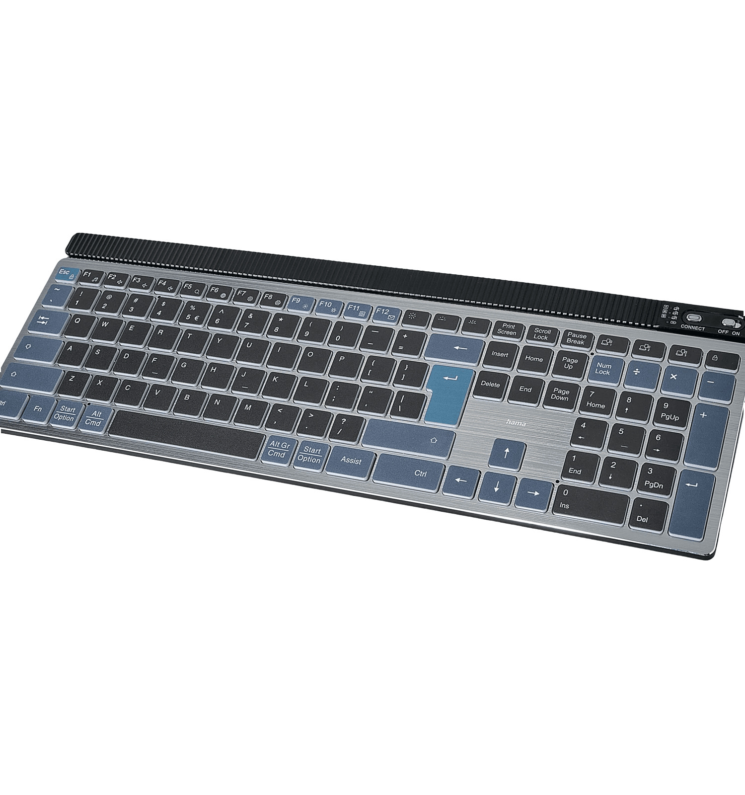 Zestaw bezprzewodowy klawiatura i mysz komputerowa zestaw Hama Wk-750 multi device bezp. QWERTY Assist AI