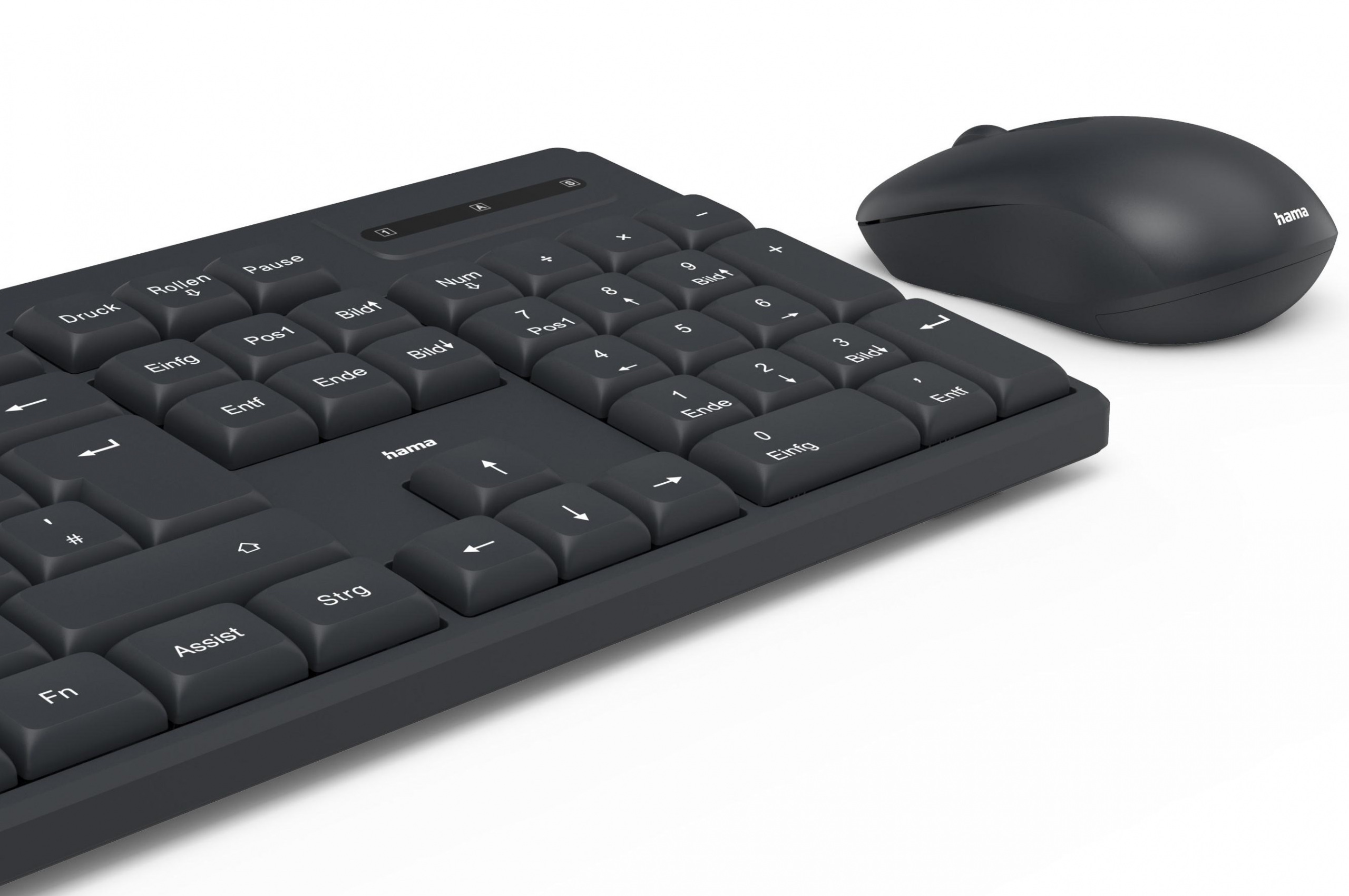 Zestaw bezprzewodowy klawiatura i mysz komputerowa zestaw Hama WKM-100 QWERTY Assist AI Zestaw bezprzewodowy klawiatura i mysz komputerowa zestaw Hama WKM-100 QWERTY Assist AI