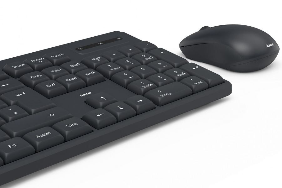 Zdjęcie produktu: Zestaw bezprzewodowy klawiatura i mysz komputerowa zestaw Hama WKM-100 QWERTY Assist AI Zdjęcie produktu: Zestaw bezprzewodowy klawiatura i mysz komputerowa zestaw Hama WKM-100 QWERTY Assist AI