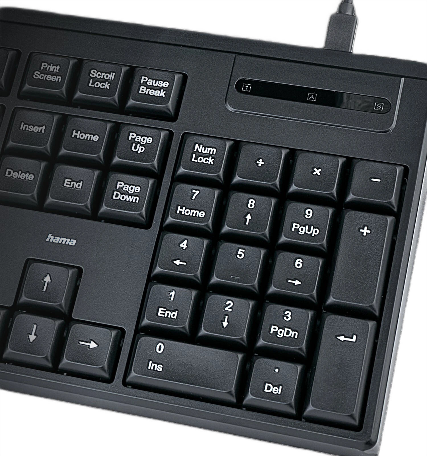 Klawiatura HAMA Ck-100 przewodowa USB QWERTY klawisz Assist AI
