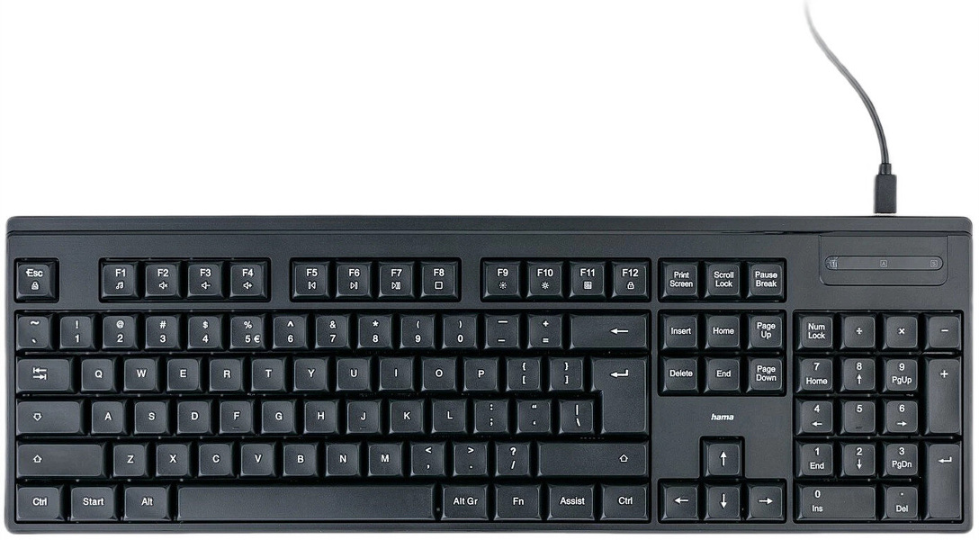 Zdjęcie produktu: Klawiatura HAMA Ck-100 przewodowa USB QWERTY klawisz Assist AI