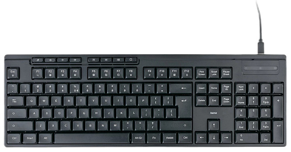 Miniatura produktu: Klawiatura HAMA CK-200 przewodowa USB QWERTY Assist AI czarna
