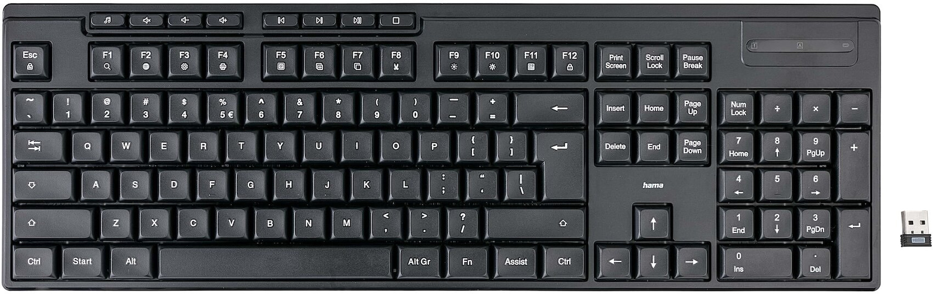 Zdjęcie produktu: Klawiatura komputerowa HAMA WK-200 bezprzewodowa QWERTY Assist AI czarna Zdjęcie produktu: Klawiatura komputerowa HAMA WK-200 bezprzewodowa QWERTY Assist AI czarna