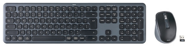 Miniatura zdjęcia: Zestaw bezprzewodowy klawiatura i mysz komputerowa zestaw Hama WKM-550 multi device QWERTY Assist AI