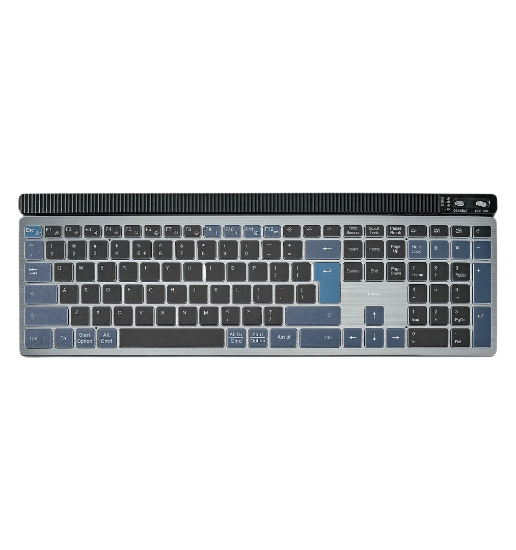 Klawiatura komputerowa HAMA Wk-750 multi device bezp. podświetlana Assist AI
