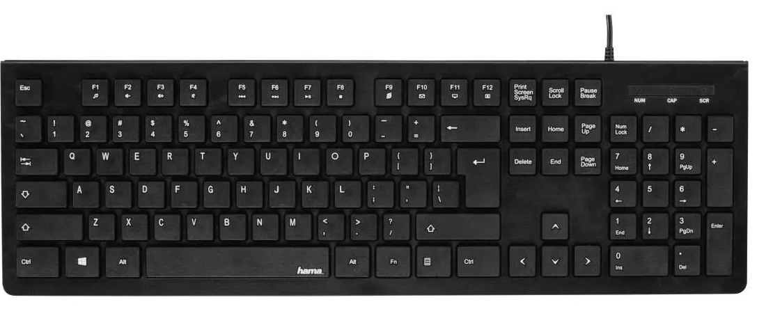 Klawiatura HAMA KC-200, przewodowa, czarna