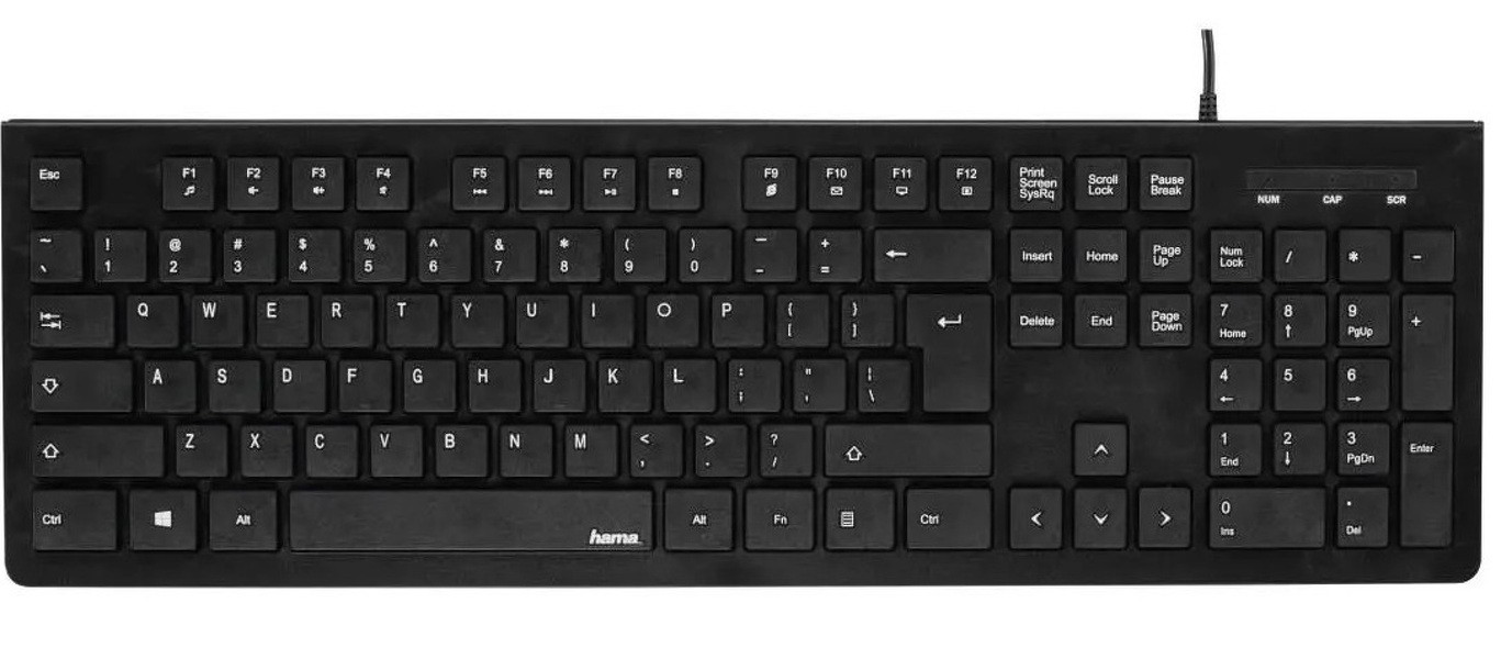 Zdjęcie produktu: Klawiatura HAMA KC-200, przewodowa, czarna