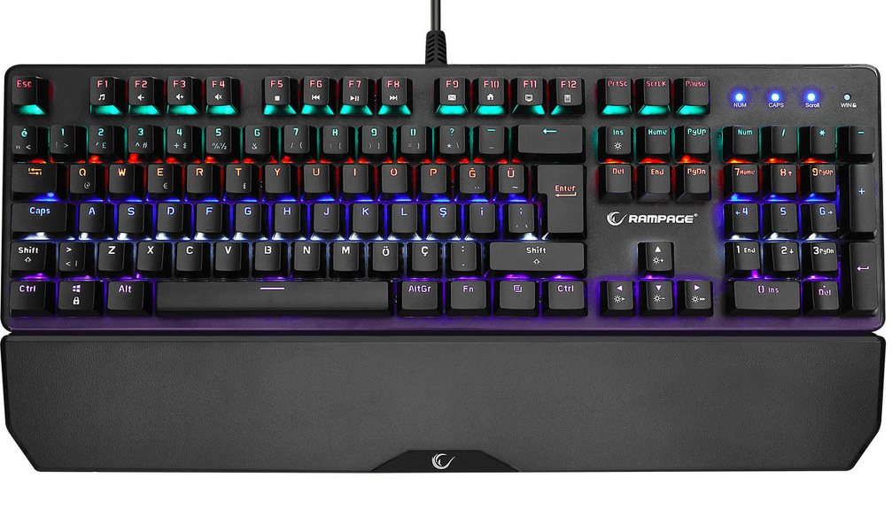Zdjęcie produktu: Klawiatura Rampage Mechaniczna KB-R86 UMBRA Blue Switch Czarna