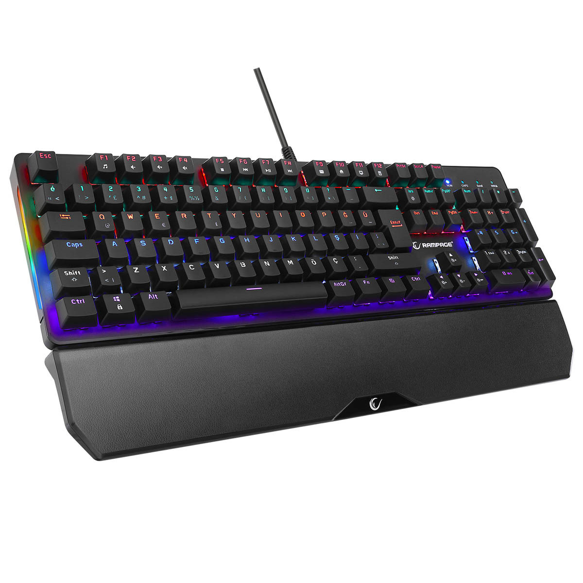 Klawiatura Rampage Mechaniczna KB-R86 UMBRA Red Switch Czarna