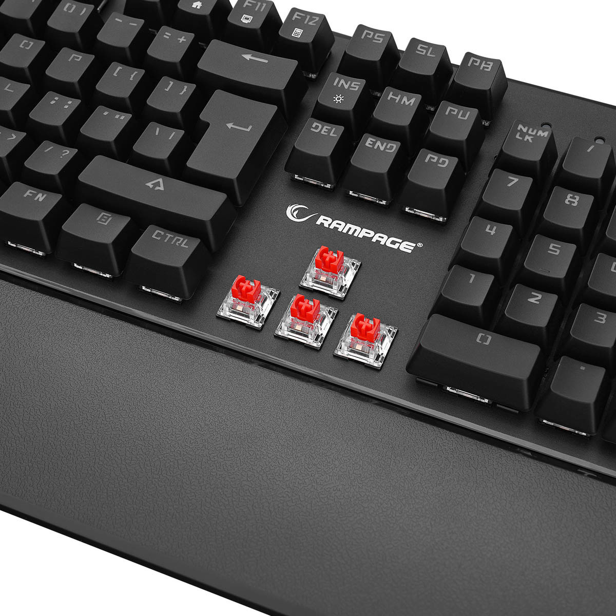 Klawiatura Rampage Mechaniczna KB-R86 UMBRA Red Switch Czarna
