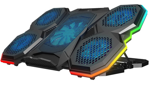Miniatura produktu: Podstawka chłodząca pod laptopa Rampage AD-RC14 X-RANGER 9-17" RGB regulowana cicha