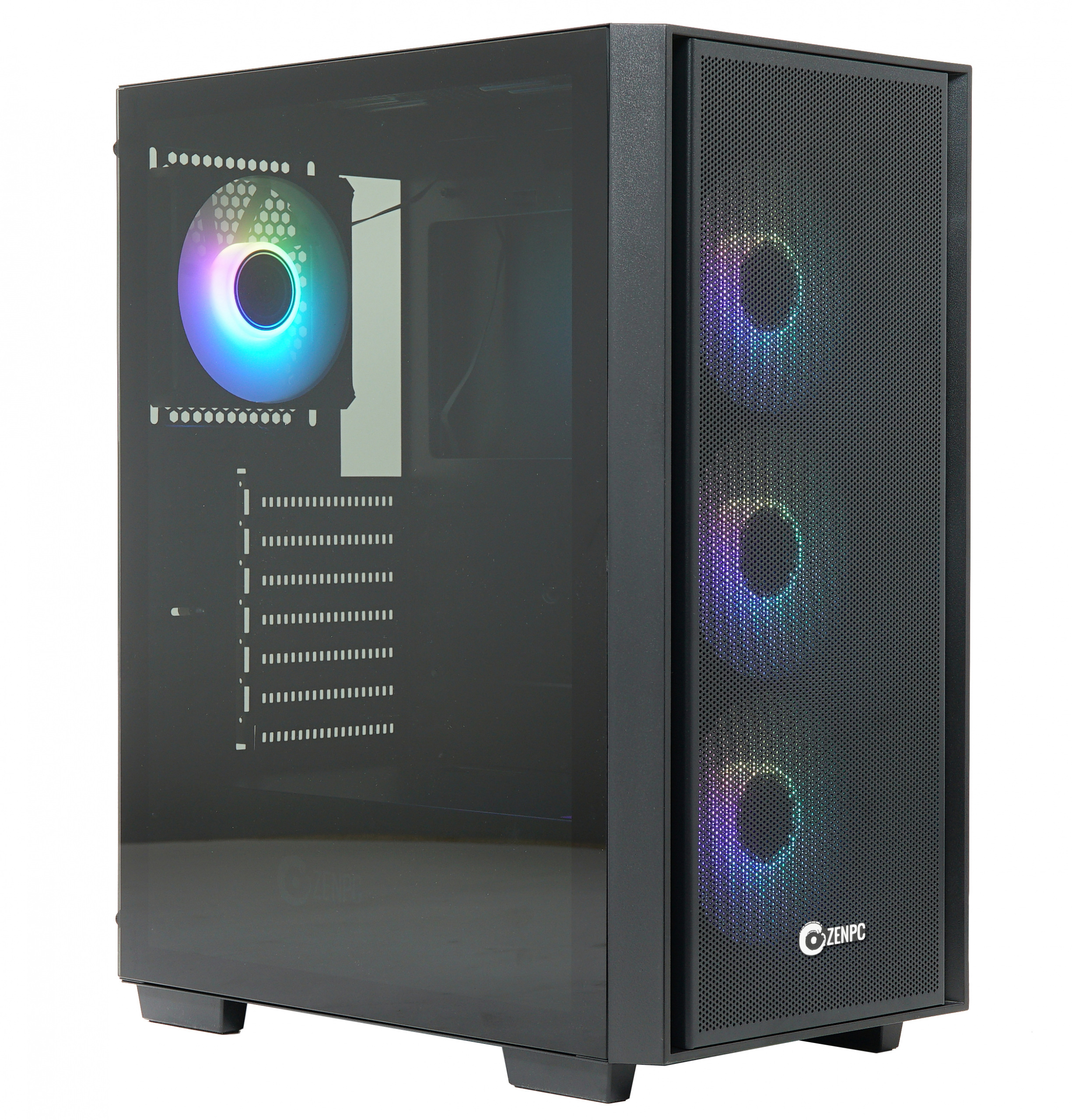 ZENPC Flow TG Black 4x Fander P12 PWM ARGB PST