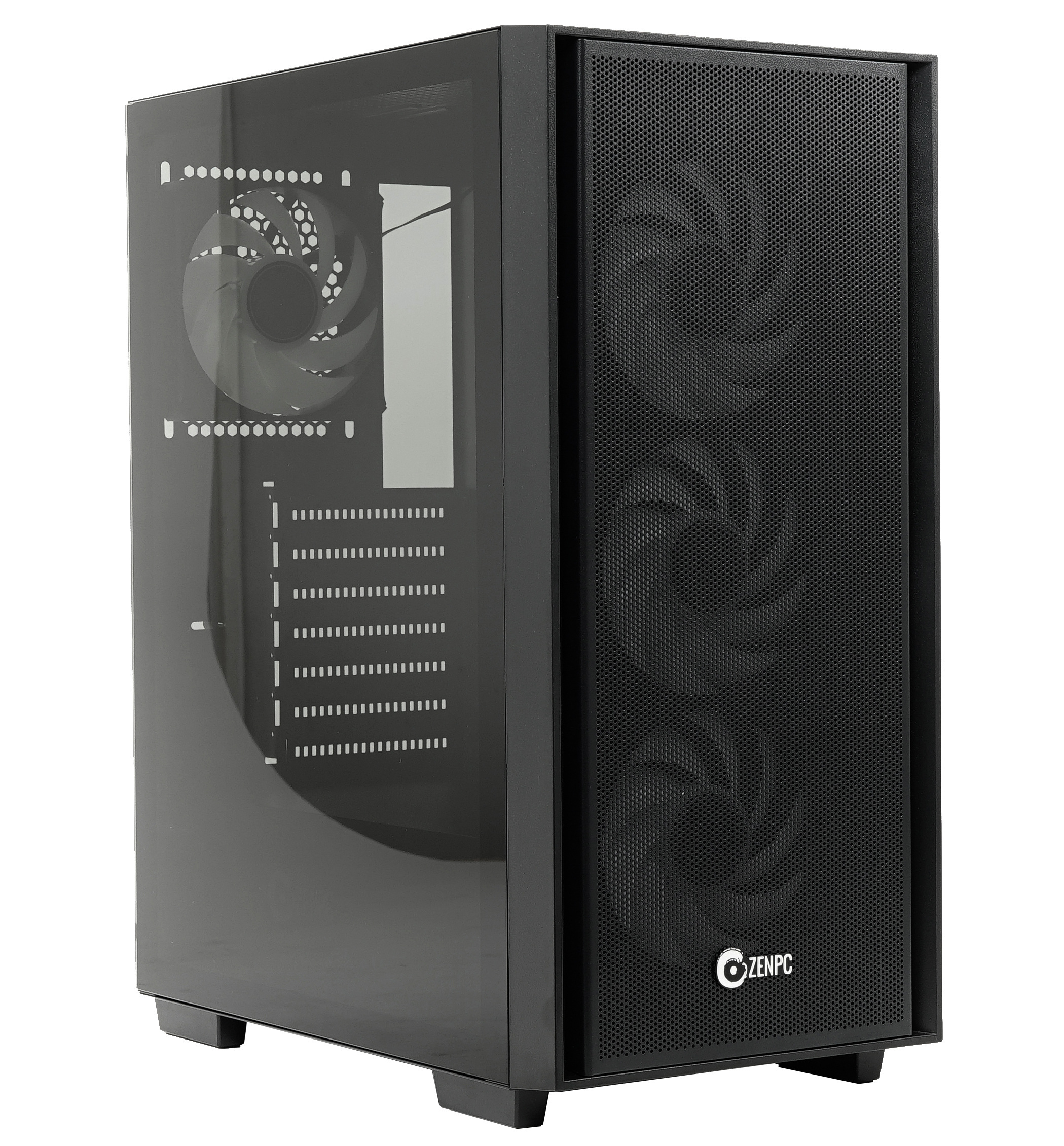 ZENPC Flow TG Black 4x Fander P12 PWM ARGB PST