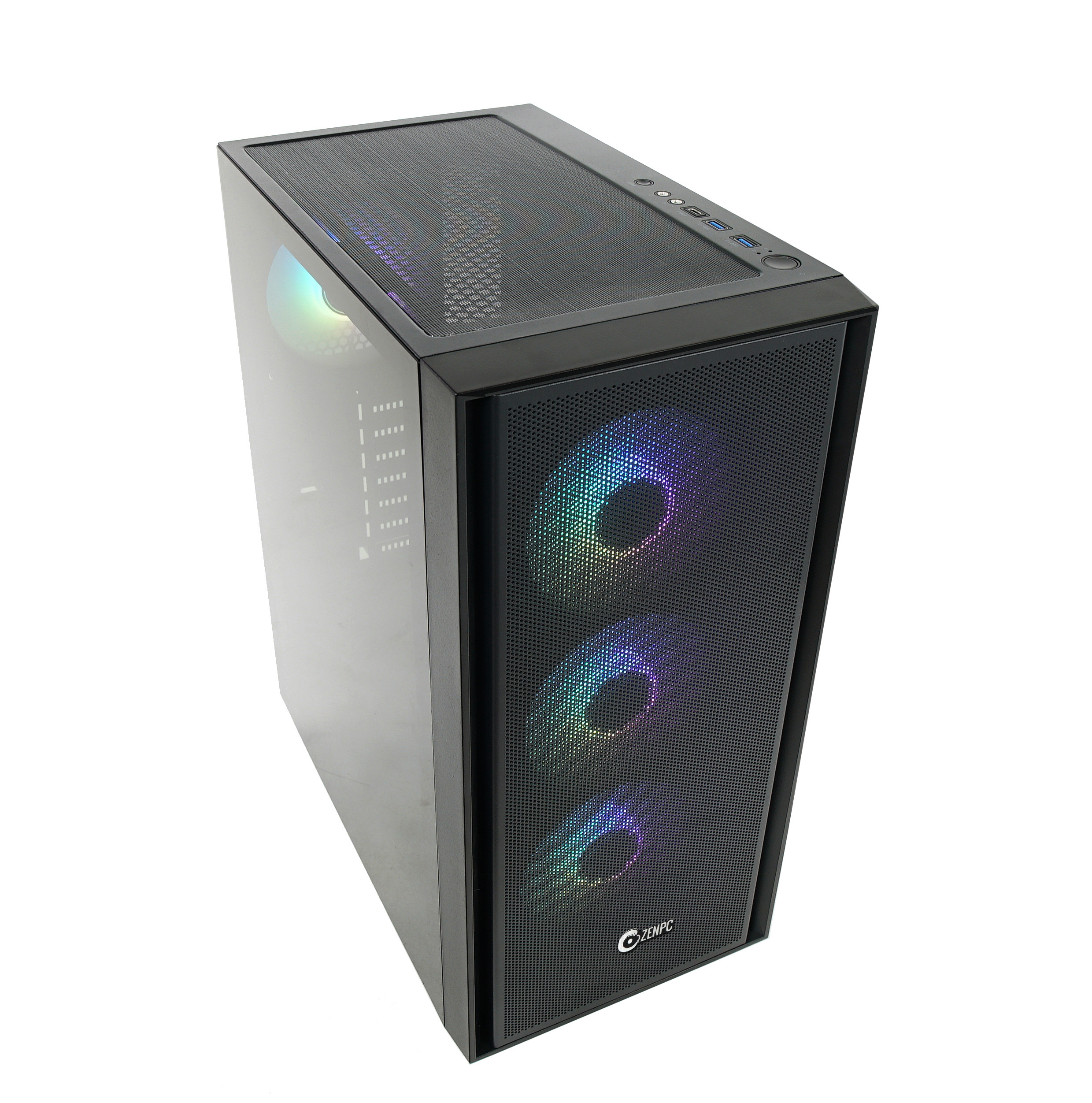 ZENPC Flow TG Black 4x Fander P12 PWM ARGB PST