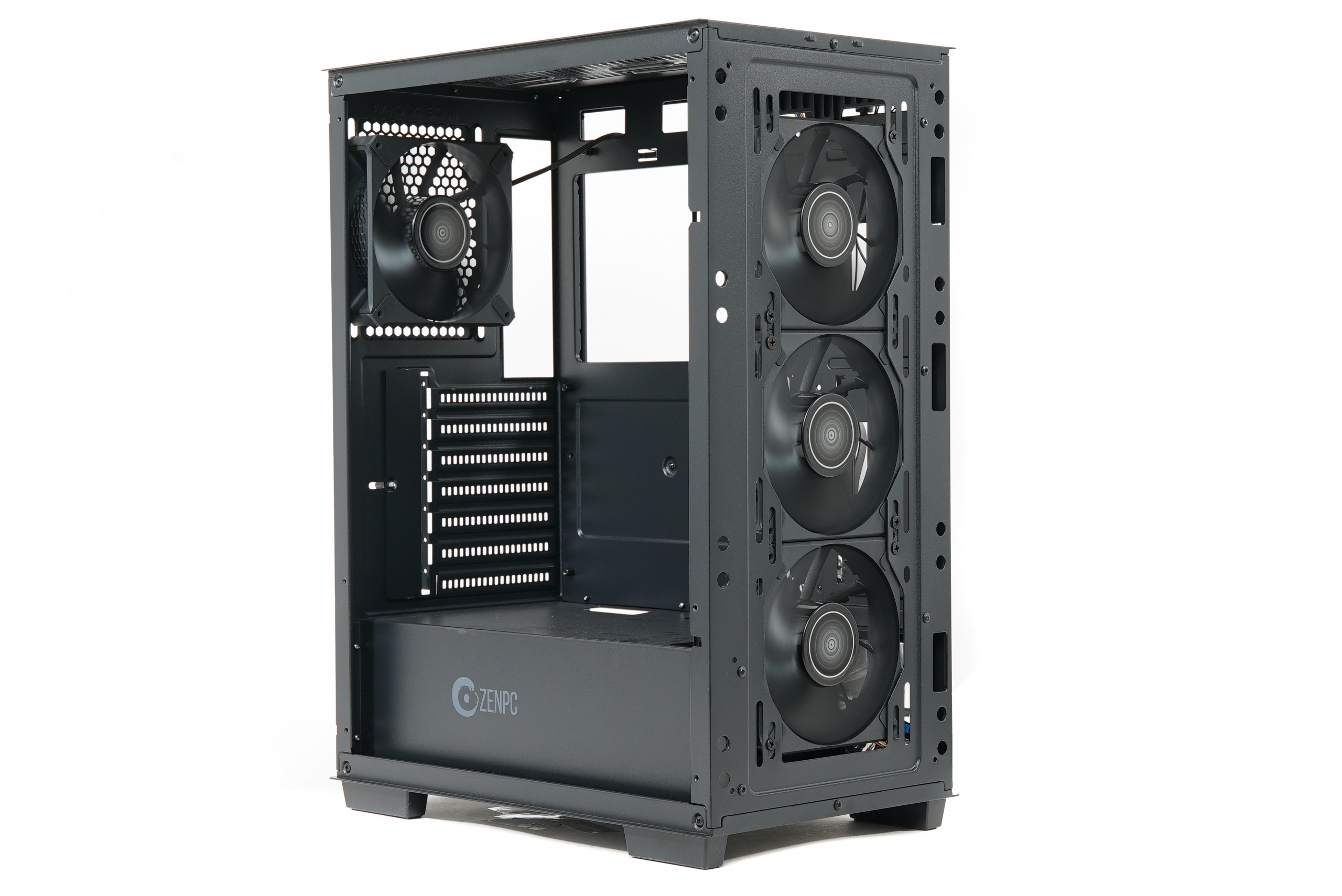 ZENPC Flow TG Black 4x Fander P12 PWM ARGB PST