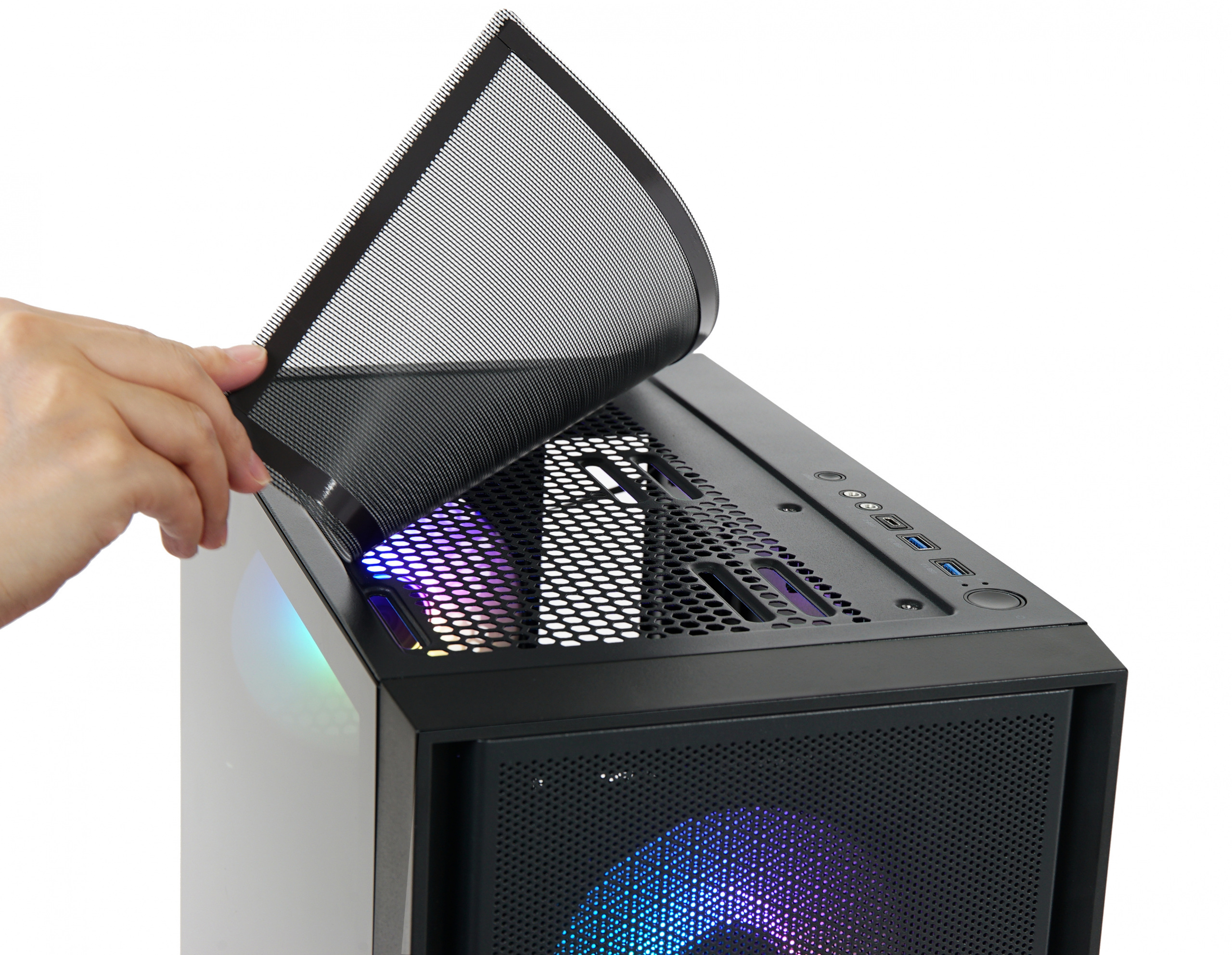 ZENPC Flow TG Black 4x Fander P12 PWM ARGB PST