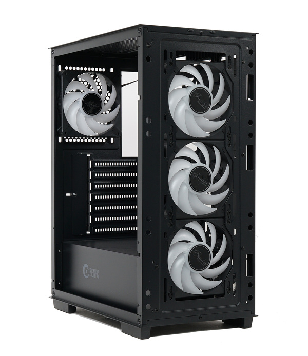 Zdjęcie produktu: ZENPC Flow TG Black 4x Fander P12 PWM ARGB PST