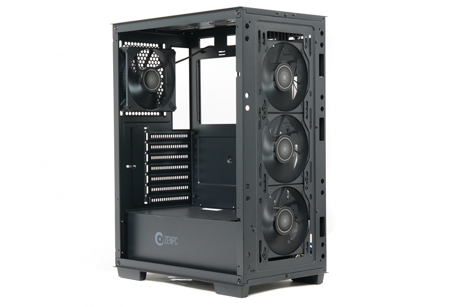 Zdjęcie produktu: ZENPC Flow TG Black 4x Fander P12 PWM ARGB PST