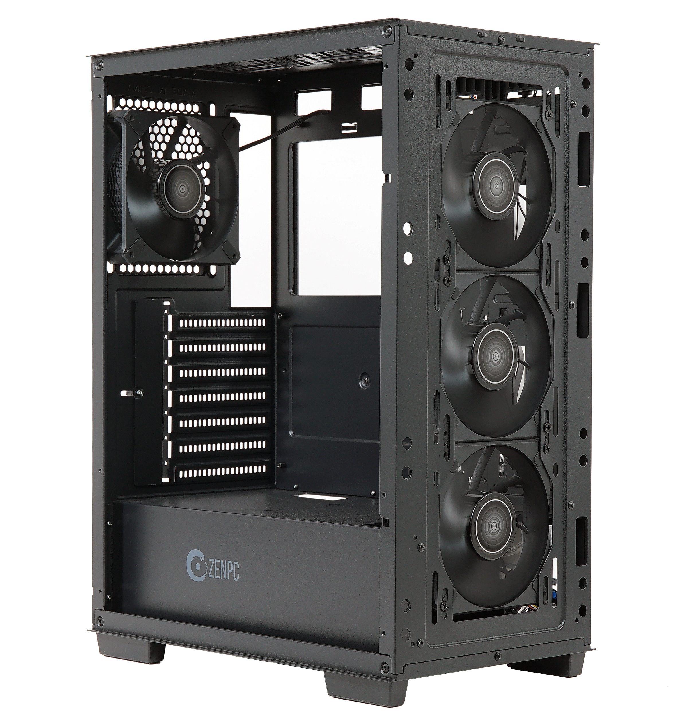 ZENPC Flow TG Black 4x Fander P12 PWM PST