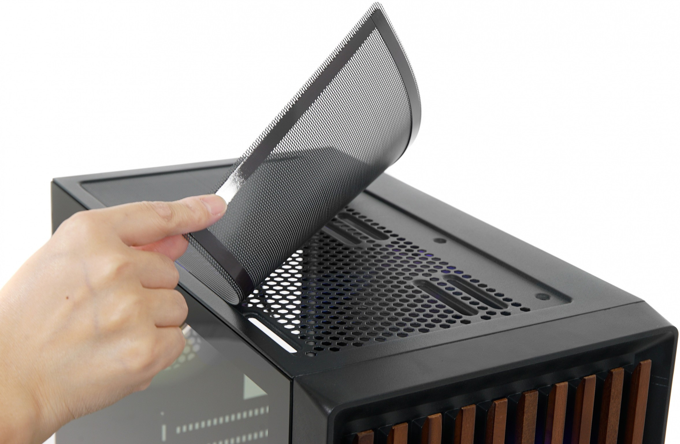 Obudowa do komputera ZENPC Wooder TG Black 4x Fander P12 PWM PST