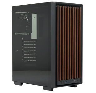 Miniatura produktu: Obudowa do komputera ZENPC Wooder TG Black 4x Fander P12 PWM PST